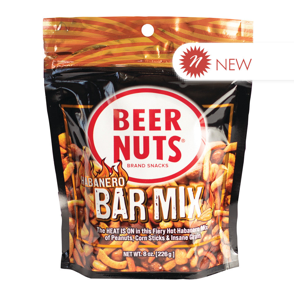 Wholesale Beer Nuts Habanero Bar Mix 8 Oz Pouch Bulk