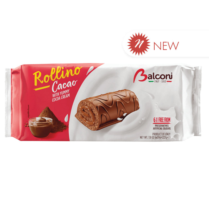 Wholesale Balconi Rollino Cocoa Snack Cake 7.8 Oz Bulk
