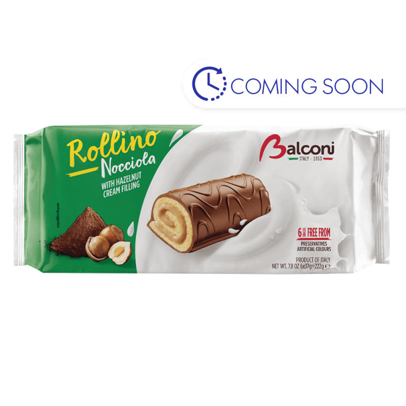 Wholesale Balconi Rollino Hazelnut Snack Cake 7.8 Oz Bulk