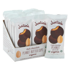 Wholesale Justin's Dark Chocolate Peanut Butter Cups 2 Pk 1.4 Oz- Bulk