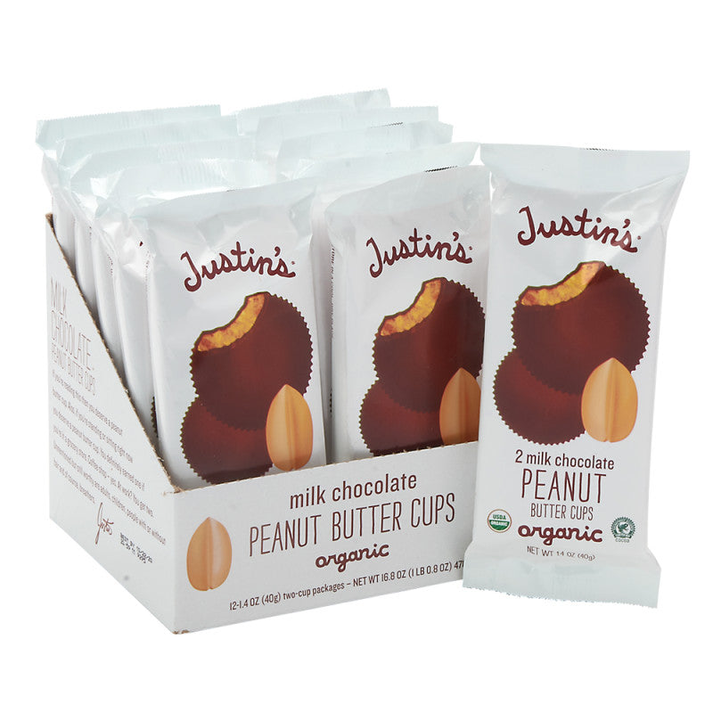 Wholesale Justin's Milk Chocolate Peanut Butter Cups 2 Pk 1.4 Oz- Bulk