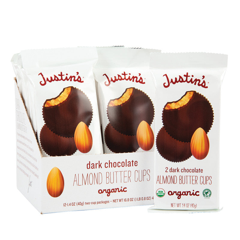 Wholesale Justin's Dark Chocolate Almond Peanut Butter Cups 1.4 Oz- Bulk