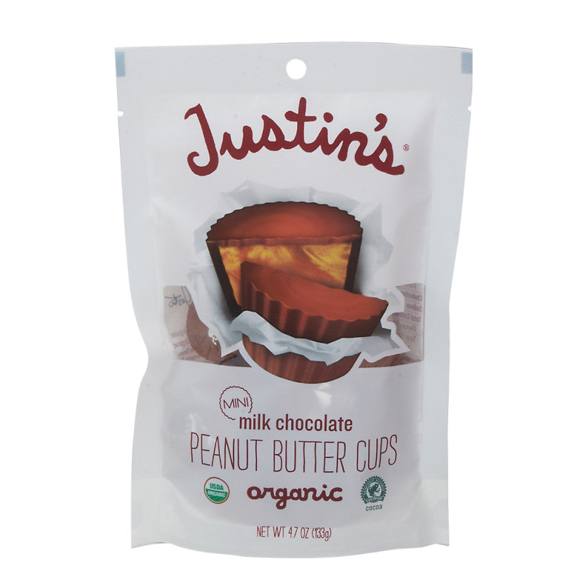 Wholesale Justin's Milk Chocolate Peanut Butter Cups Minis 4.7 Oz Pouch- Bulk