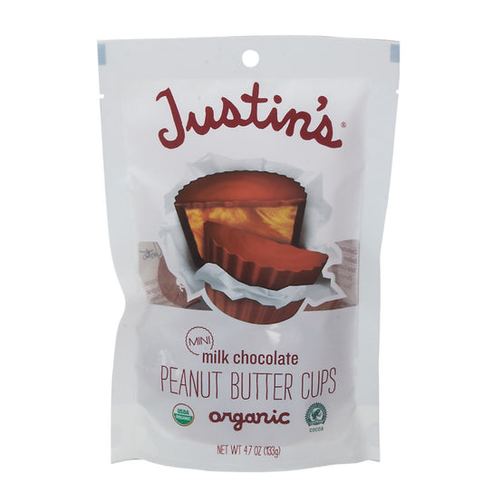 Wholesale Justin's Milk Chocolate Peanut Butter Cups Minis 4.7 Oz Pouch- Bulk