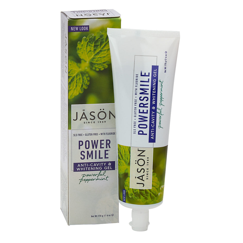Jason Power Smile Anti-Cavity & Whitening Gel Toothpaste 6 Oz Tube