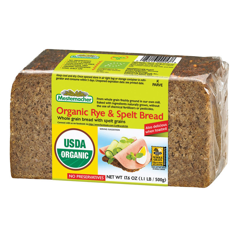 Wholesale Mestemacher Organic Rye And Spelt Bread 17.6 Oz Bulk