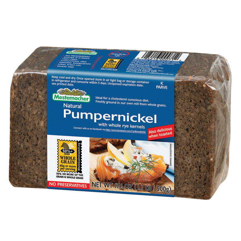 Wholesale Mestmacher Pumpernickel Bread 17.6 Oz Bulk