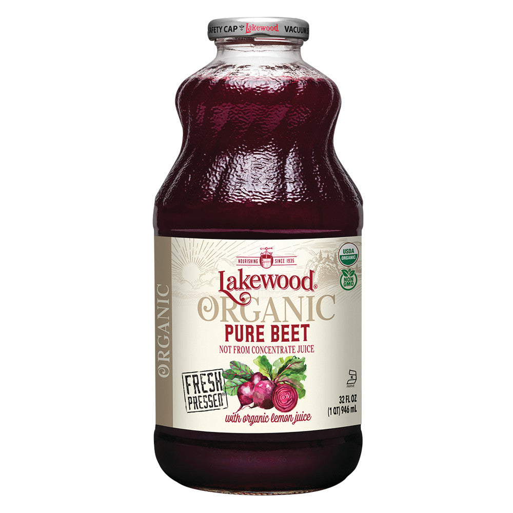Wholesale Lakewood Organic Juices Pure Beet 32 Oz Bottle- Bulk