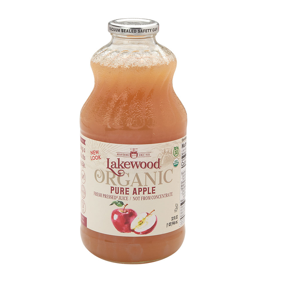 Lakewood Organic Juices Organic Apple Juice 32 Oz Bottle