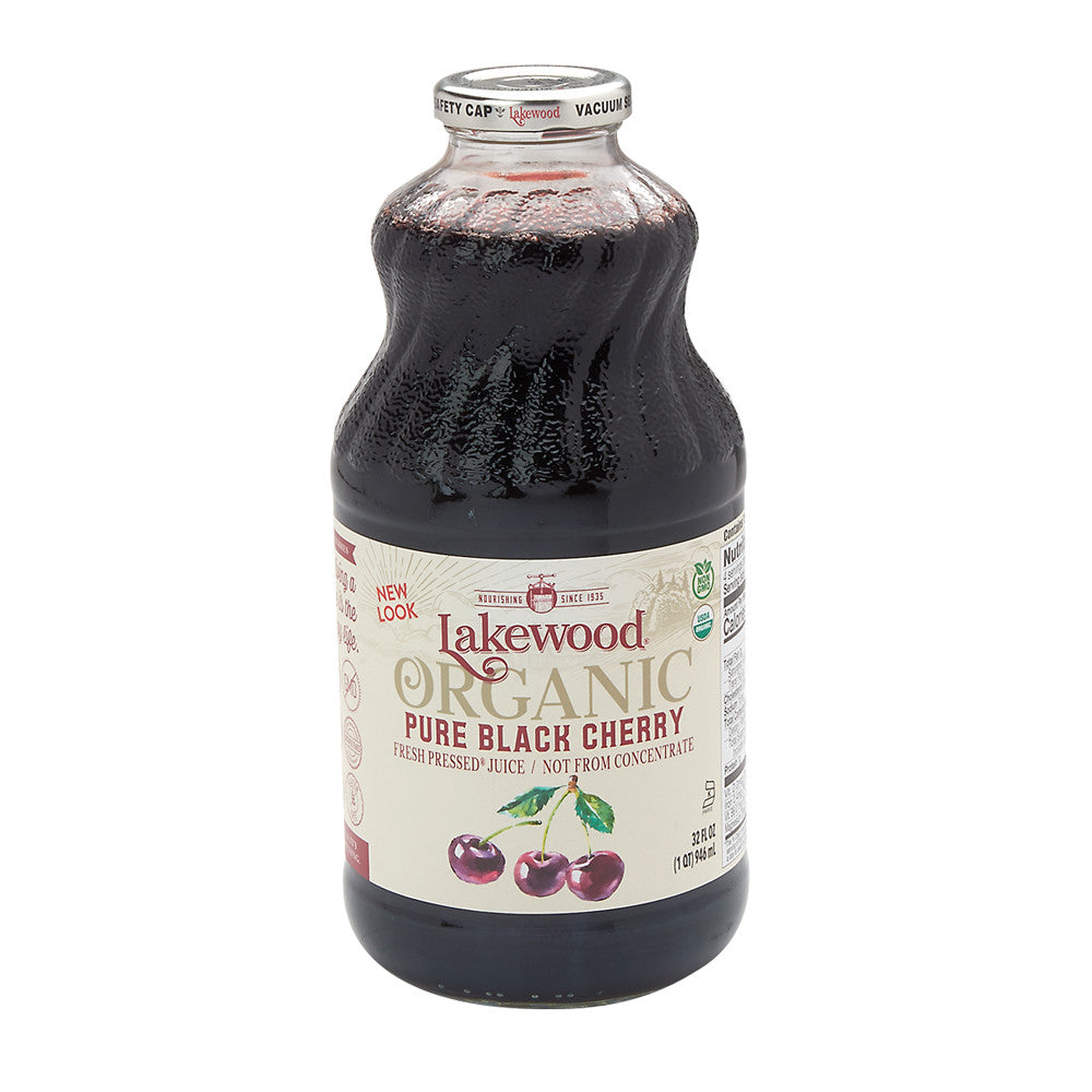 Wholesale Lakewood Organic Juices Organic Black Cherry 32 Oz Bottle- Bulk