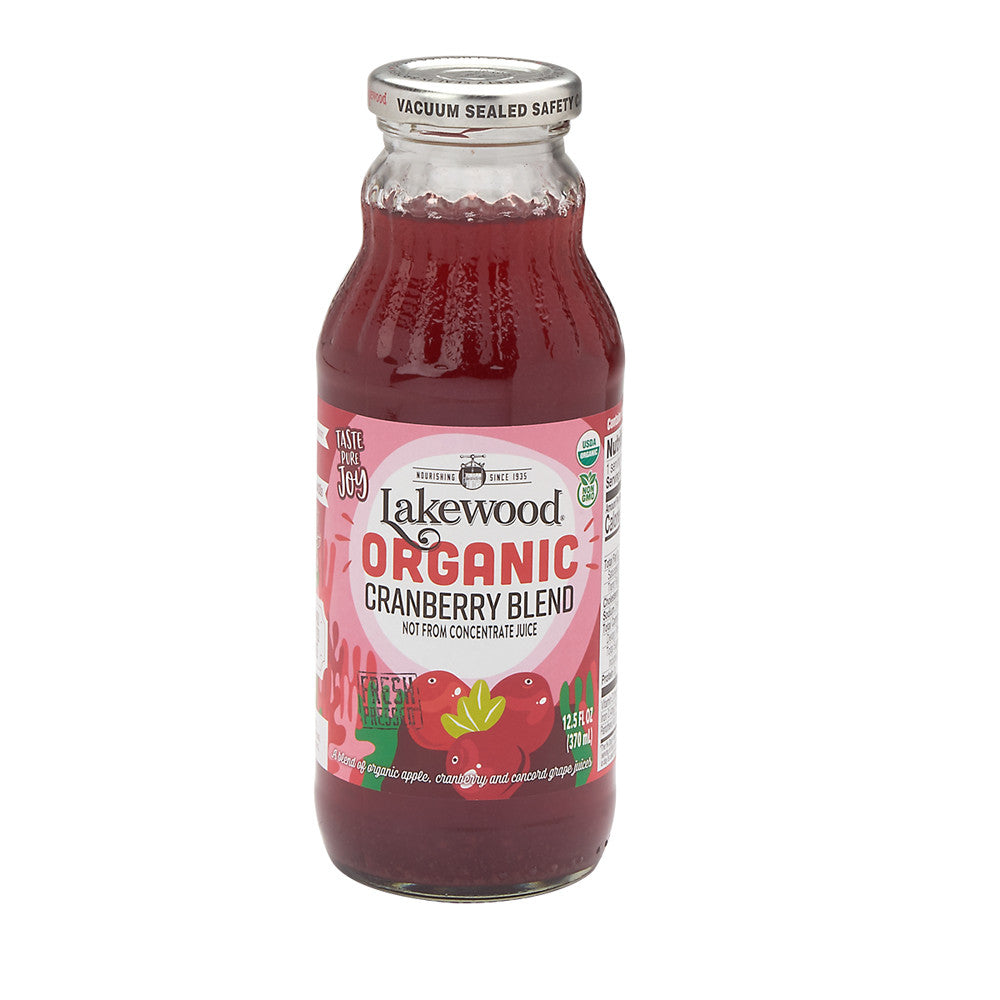 Lakewood Organic Juices Cranberry Blend 12.5 Oz Bottle