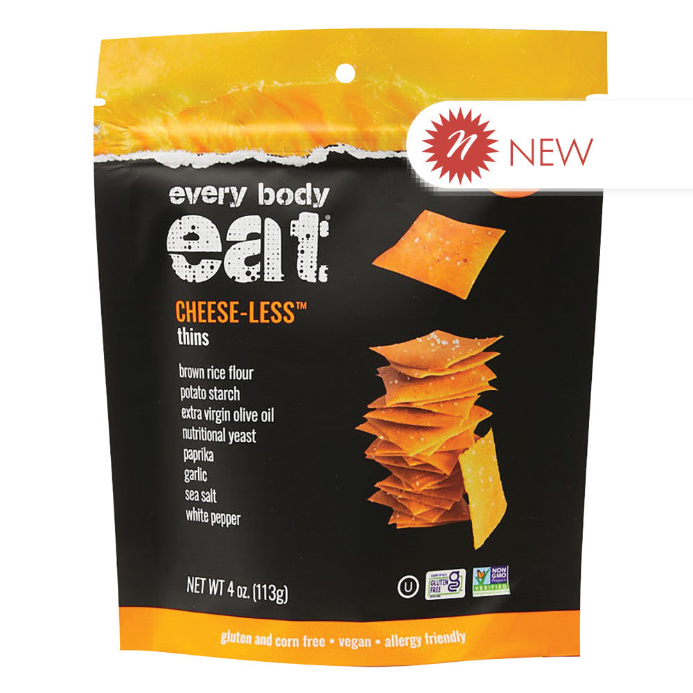 Wholesale Every Body Eat Cheese-Less Thins 4 Oz Pouch Bulk