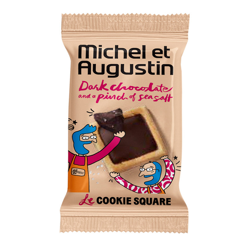 Wholesale Michel Et Augustin Dark Chocolate With Sea Salt Mini Cookie Squares- Bulk