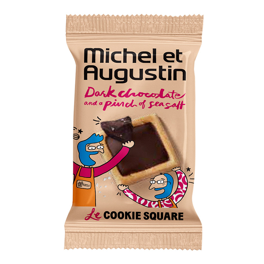 Michel Et Augustin Dark Chocolate With Sea Salt Mini Cookie Squares