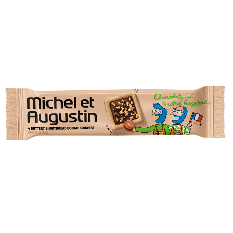 Wholesale Michel Et Augustin Milk Chocolate With Hazelnut Cookie Squares 4 Pc 1.07 Oz Bulk