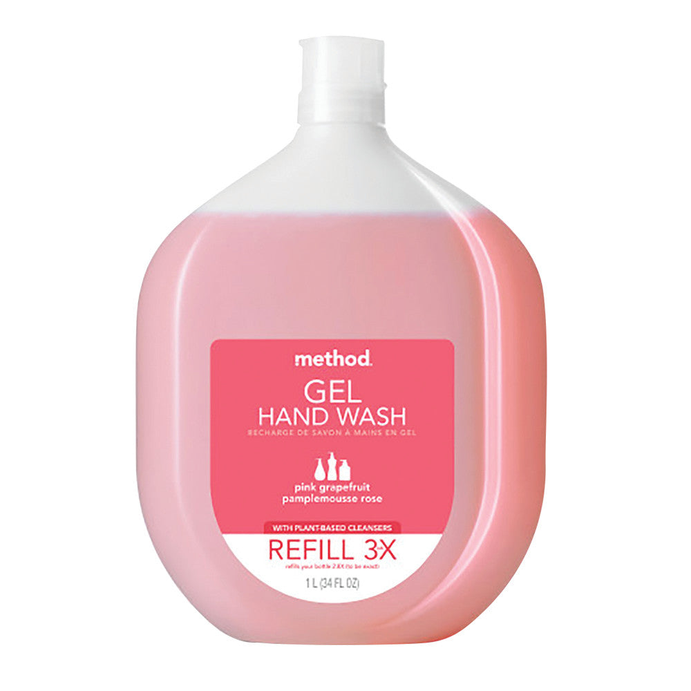 Wholesale Method Pink Grapefruit Hand Wash Gel Refill 34 Oz Jug- Bulk