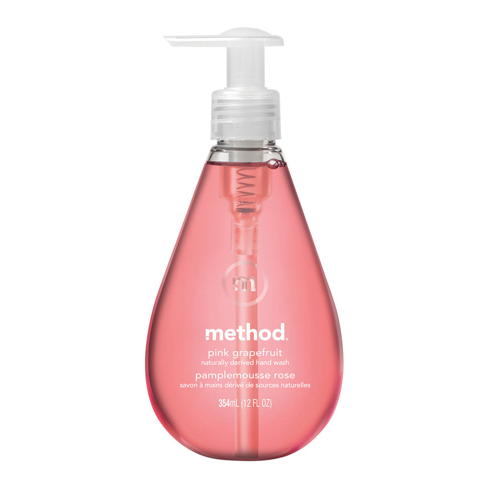Wholesale Method Pink Grapefruit Hand Wash Gel 12 Oz Pump Bottle Bulk