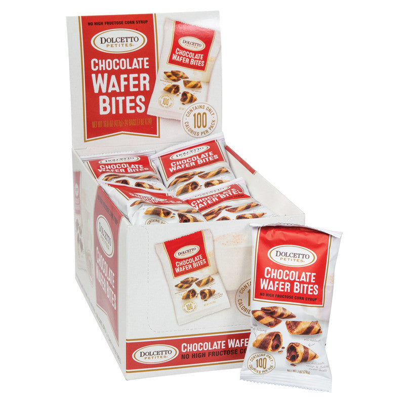 Wholesale Dolcetto Chocolate Wafer Bites 0.7 Oz - 96ct Case Bulk