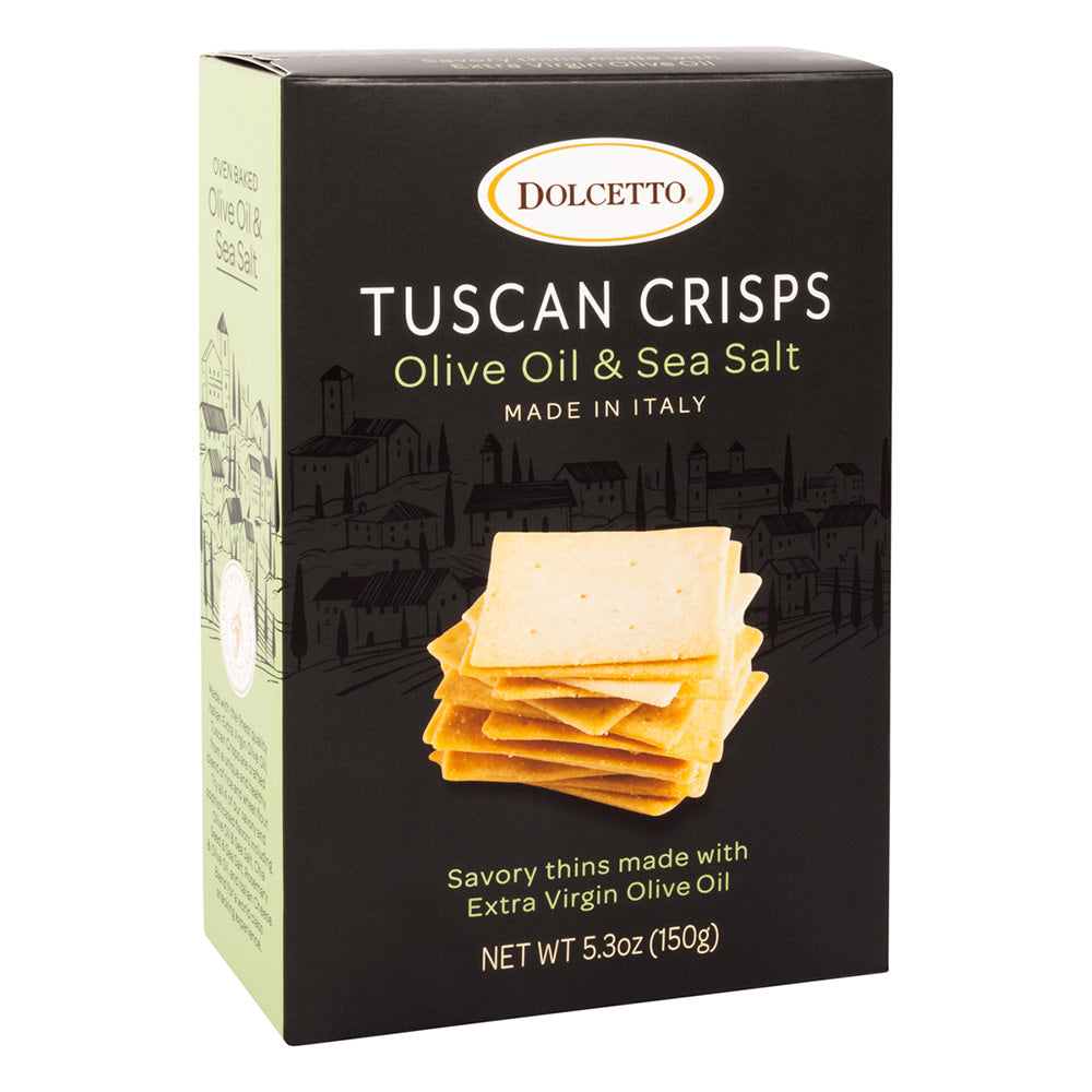Dolcetto Olive Oil And Sea Salt Tuscan Crisps 5.3 Oz Box