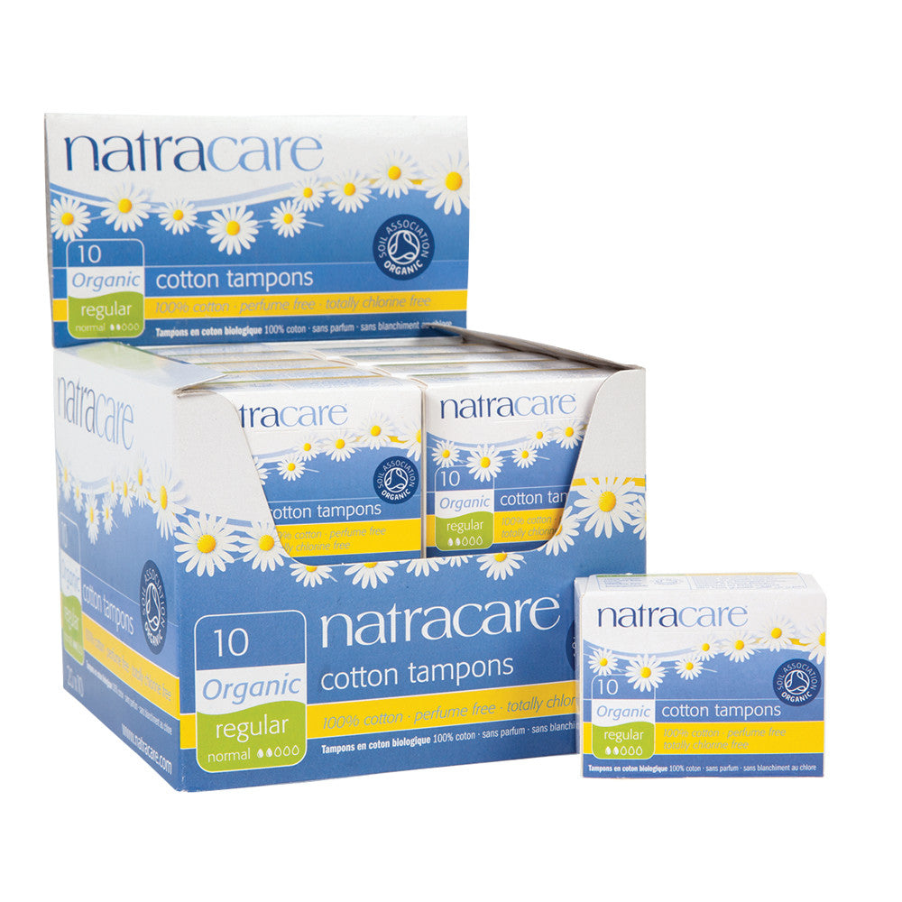 Wholesale Natracare Organic Regular Tampons Shelf Display- Bulk