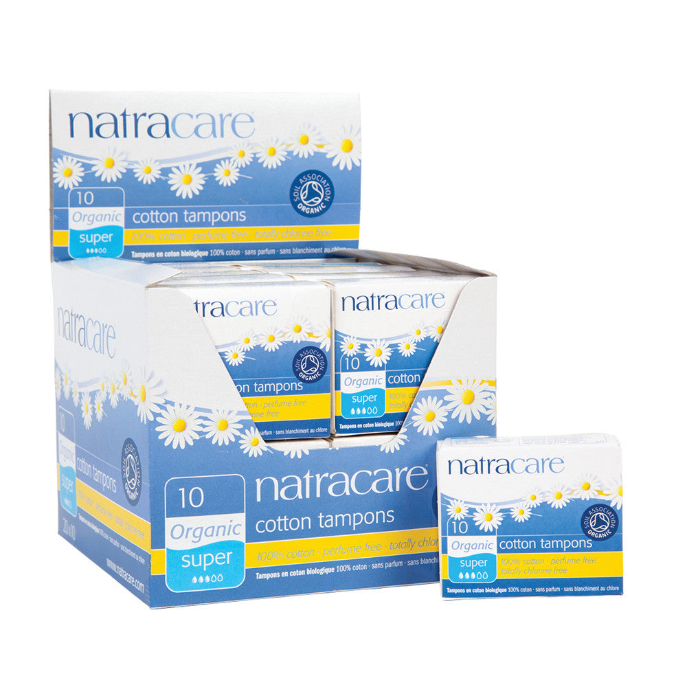 Wholesale Natracare Organic Super Tampons Shelf Display- Bulk