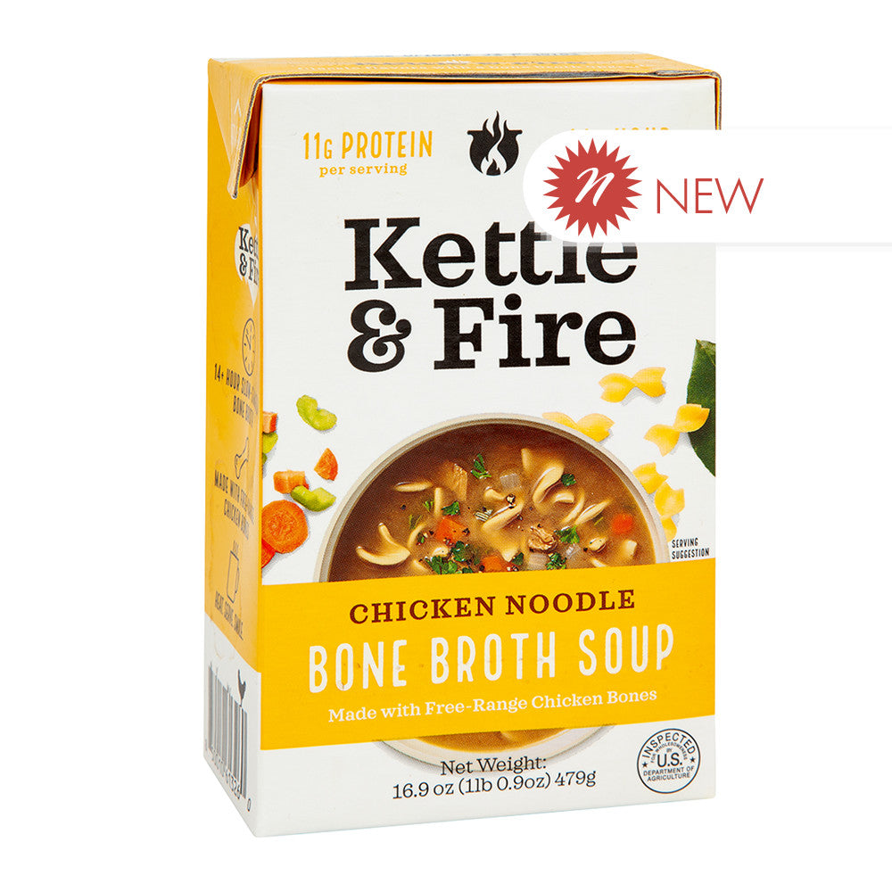 Kettle & Fire - Chkn Noodle Bone Brth Soup - 16.9Oz