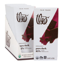 Wholesale Theo Bar 85% Dark Chocolate 3 Oz Bar- Bulk