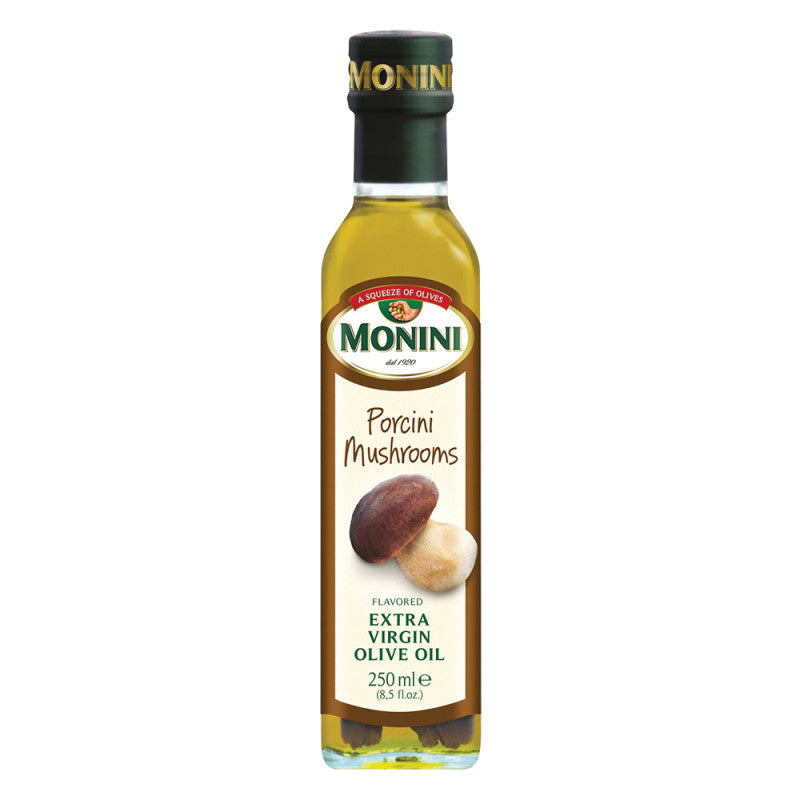 Wholesale Monini Porcini Mushroom Flavored Extra Virgin Olive Oil 250 Ml Bottle - 6ct Case Bulk