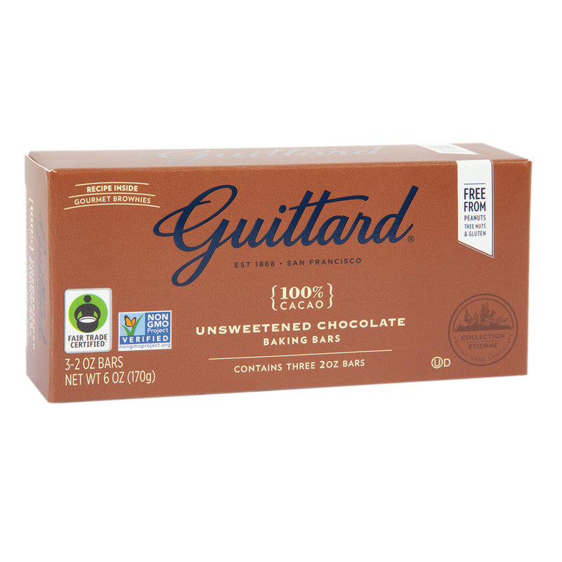 Wholesale Guittard Unsweetened Baking Bar 6 Oz Box - 12ct Case Bulk