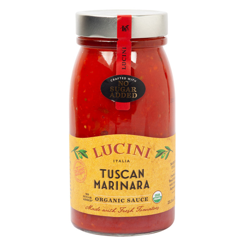 Wholesale Lucini Organic Pasta Sauce Tuscan Marinara 25.5 Oz Jar - 6ct Case Bulk