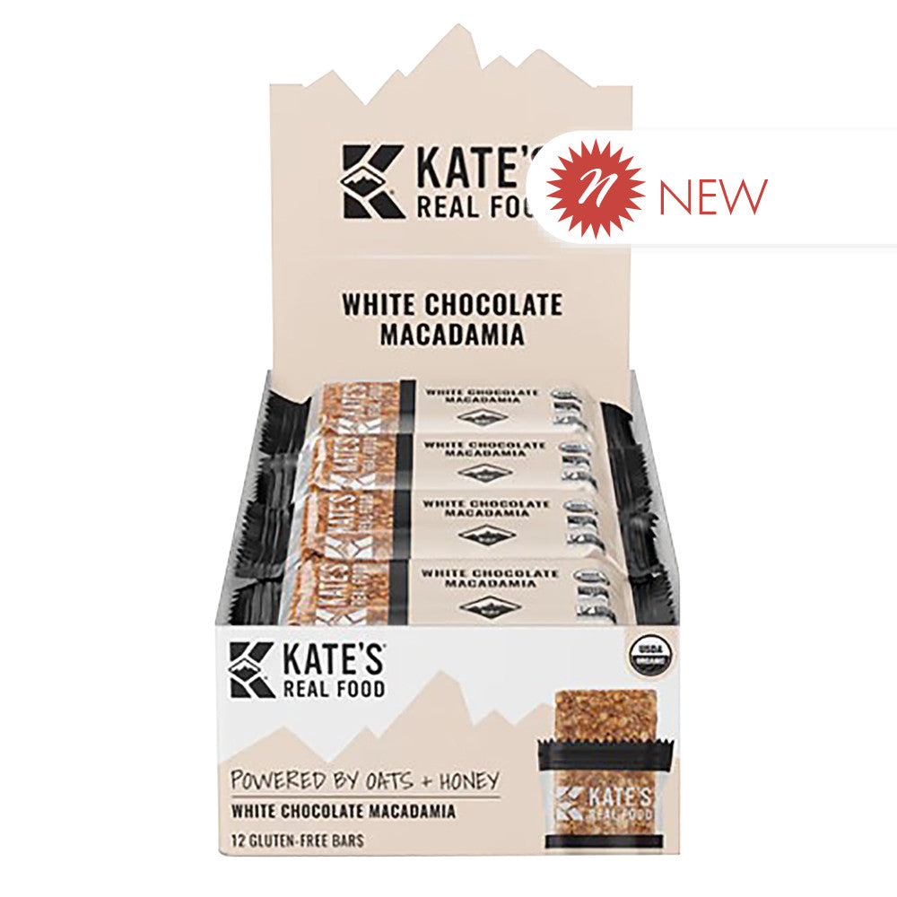 Kate'S Real Food White Chocolate Macadamia Nut Bar 2.2 Oz