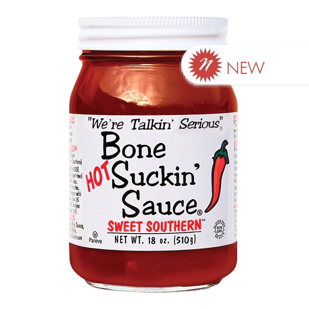 Wholesale Bone Suckin' Hot Sweet Southern Sauce 18 Oz Jar Bulk