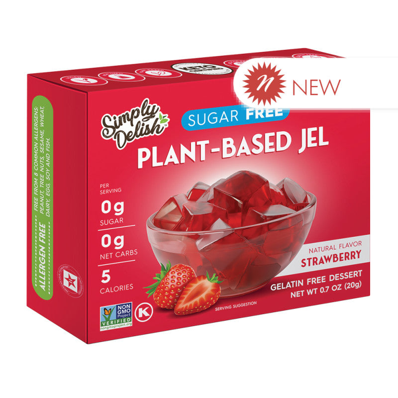 Wholesale Simply Delish Plant Based Strawberry Jelly 0.7 Oz Box - 144ct Case Bulk