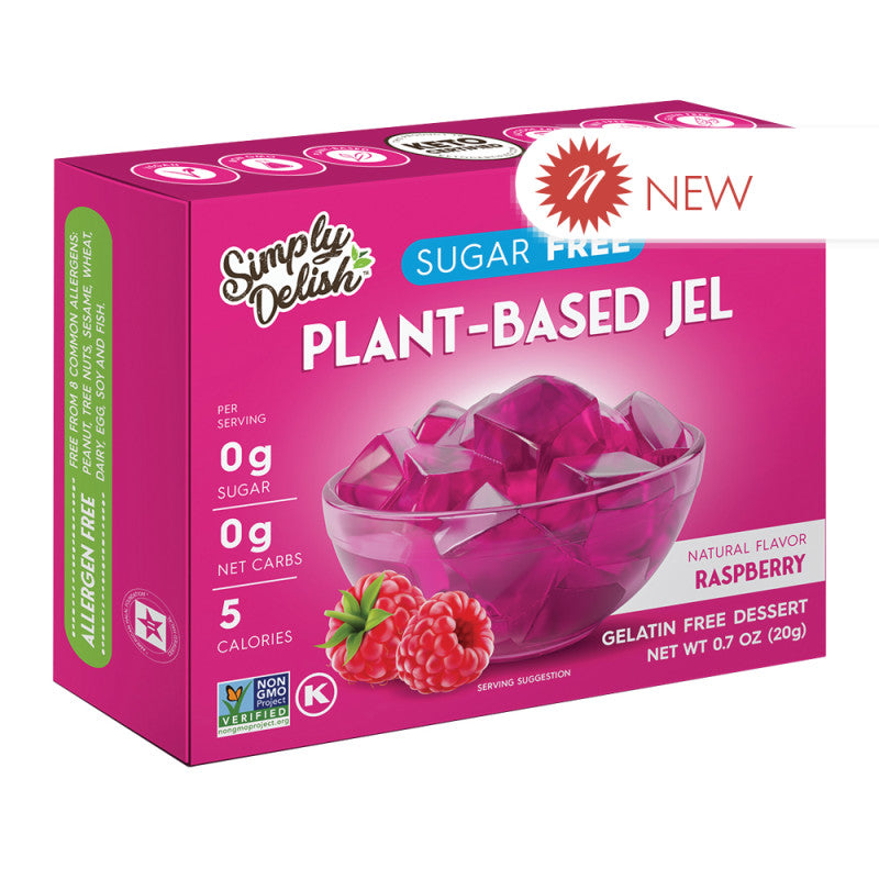 Wholesale Simply Delish Plant Based Raspberry Jelly 0.7 Oz Box - 144ct Case Bulk