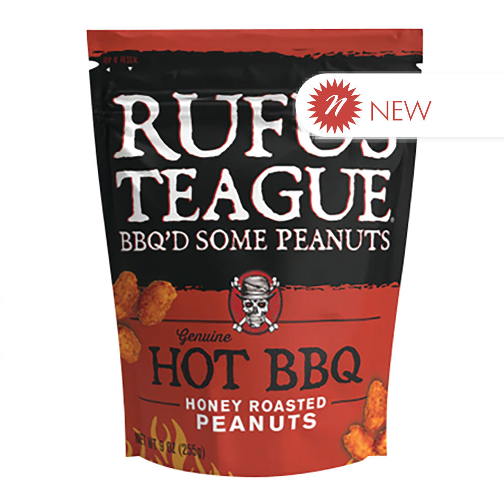 Wholesale Rufus Teague Hot Bbq Honey Roasted Peanuts 9 Oz Pouch Bulk