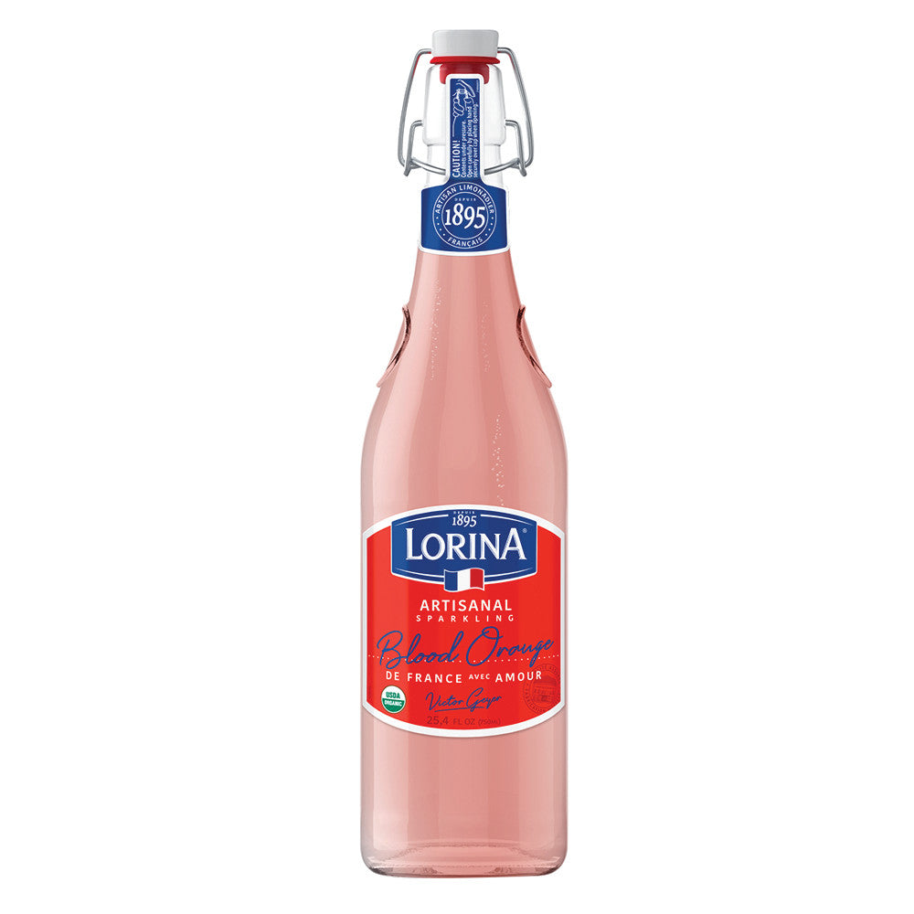 Lorina Blood Orange Naturally Flavored Sparkling Soda 25.4 Oz Bottle