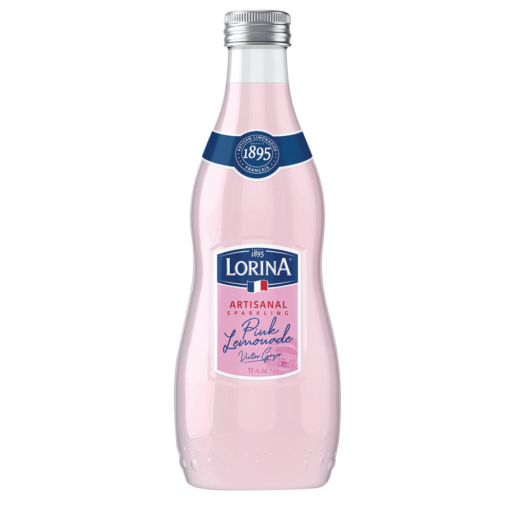 Lorina Pink Lemonade Naturally Flavored Sparkling Soda 11.1 Oz Bottle