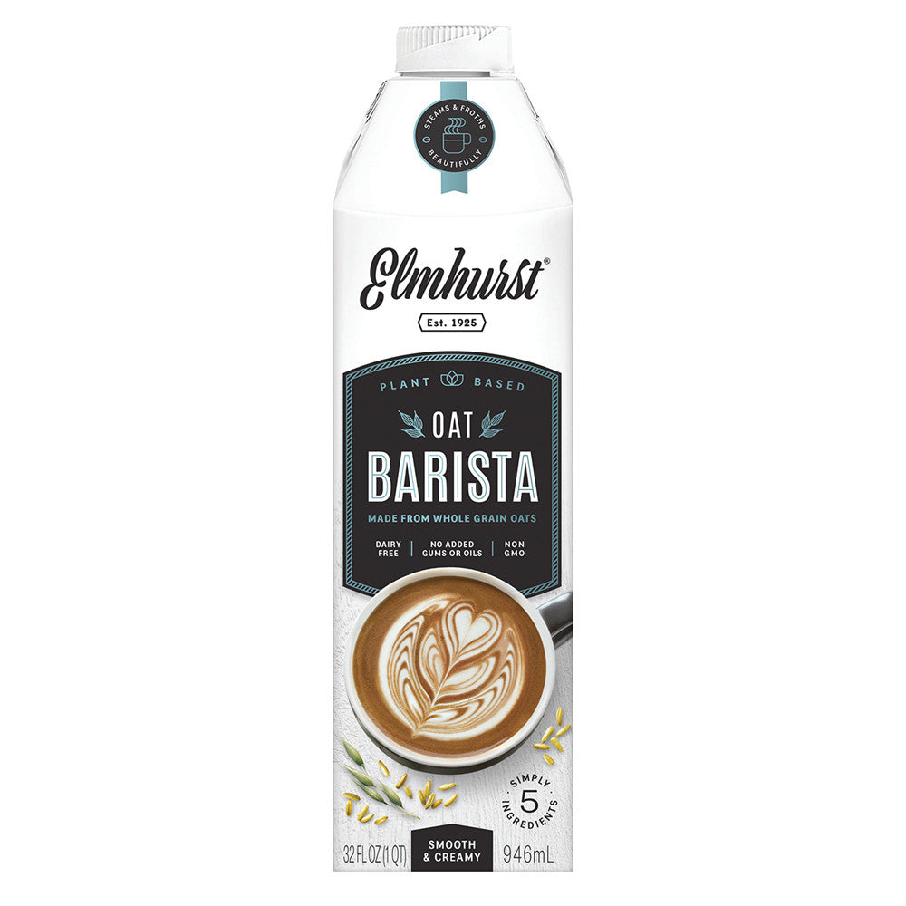 Wholesale Elmhurst Barista Oat Milk 32 Oz Carton- Bulk