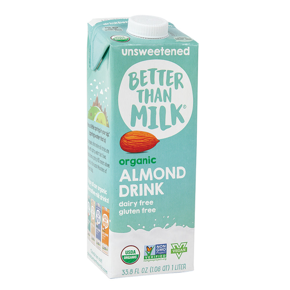 Better Than Milk Organic Unsweetened Almond Drink 33.8 Oz Tetra Pack