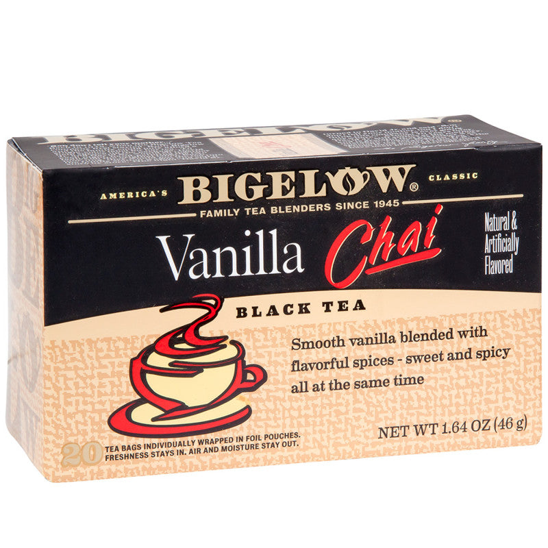 Wholesale Bigelow Vanilla Chai Black Tea 20 Ct Box - 6ct Case Bulk