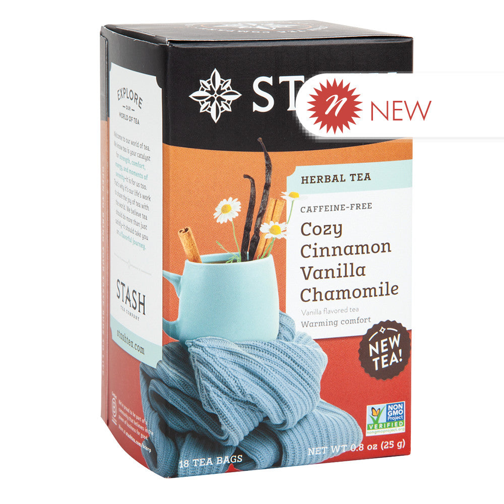 Wholesale Stash Cozy Cinnamon Vanilla Chamomile Tea 18 Count Box- Bulk