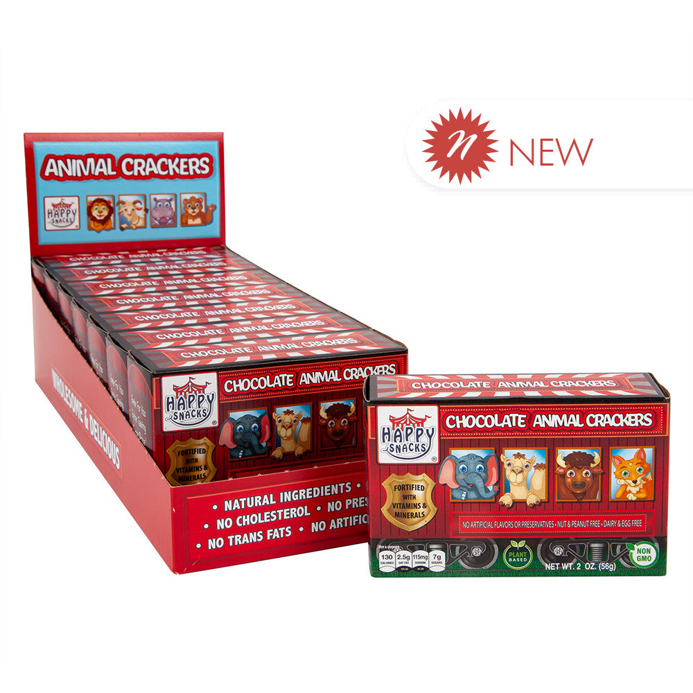 Happy Snacks - Chocolate Animal Crackers Box 2Oz