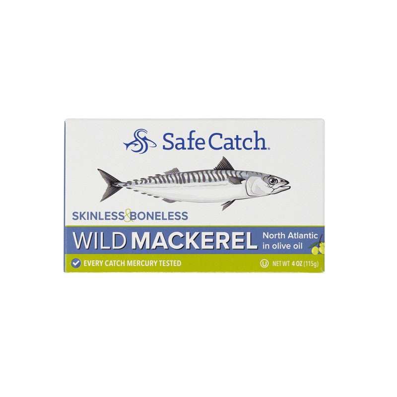 Wholesale Safe Catch Skinless Boneless Mackerel In Oil 4 Oz Can - 12ct Case Bulk