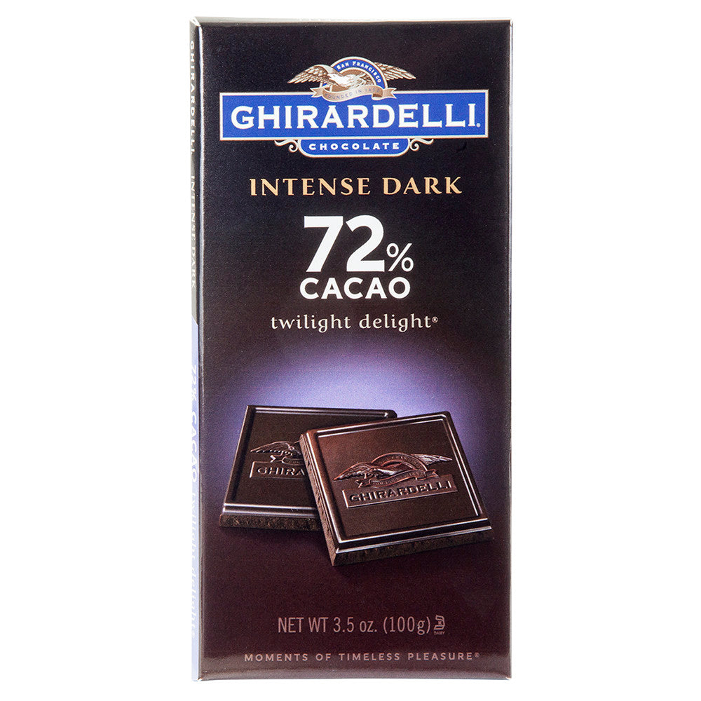 Ghirardelli Intense 72% Dark Chocolate Twilight Delight 3.5 Oz Bar
