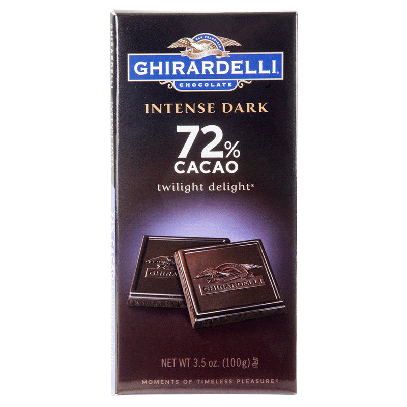 Wholesale Ghirardelli Intense 72% Dark Chocolate Twilight Delight 3.5 Oz Bar- Bulk