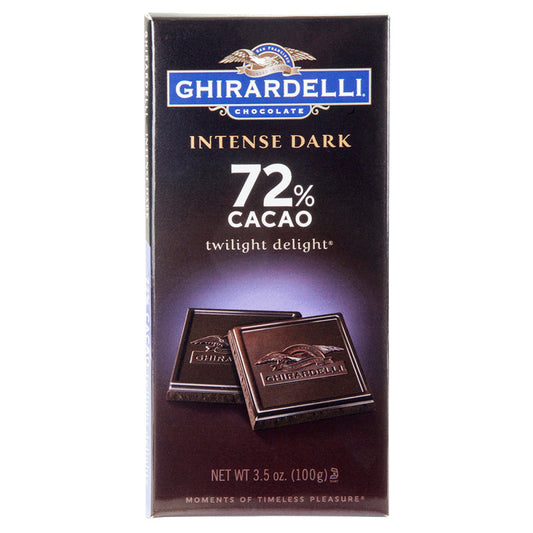 Wholesale Ghirardelli Intense 72% Dark Chocolate Twilight Delight 3.5 Oz Bar- Bulk
