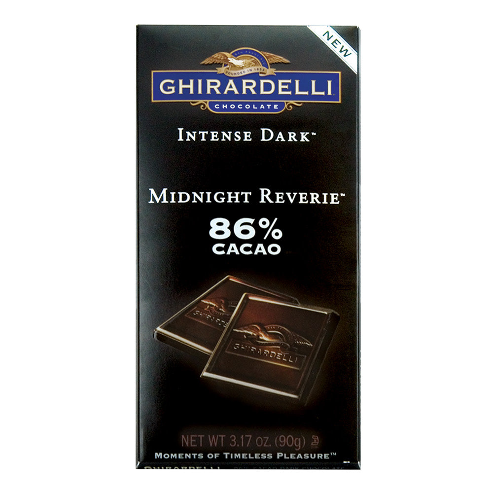 Ghirardelli Intense 86% Dark Chocolate Midnight Reverie 3.1 Oz Bar
