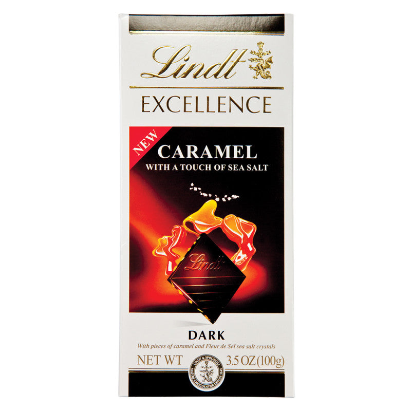 Wholesale Lindt Excellence Dark Chocolate Caramel With Sea Salt 3.5 Oz Bar- Bulk