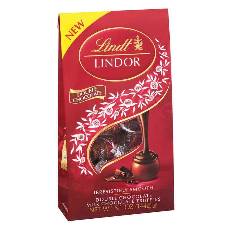 Wholesale Lindt Lindor Double Chocolate Milk Chocolate Truffle 5.1 Oz Bag- Bulk