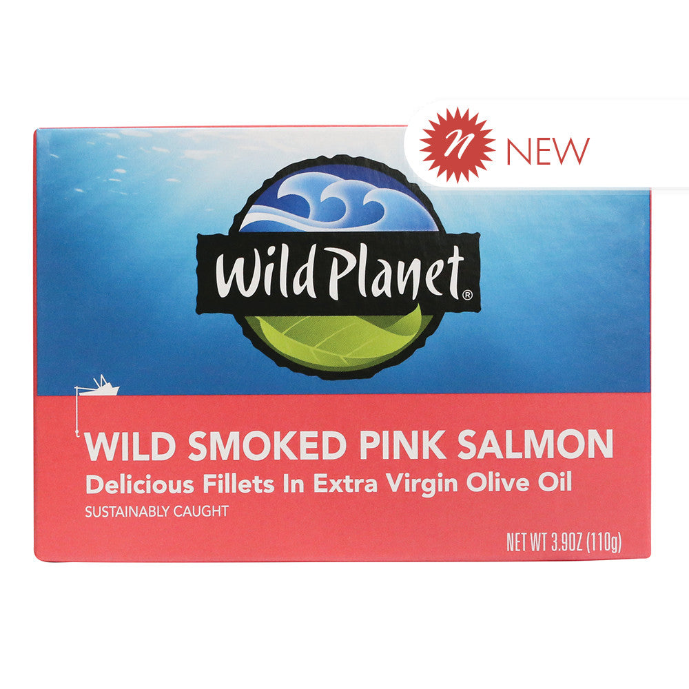 Wholesale Wild Planet Wild Smoked Pink Salmon Fillets 3.9 Oz Can- Bulk